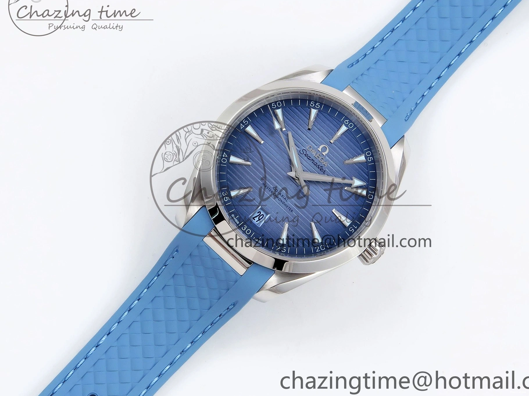 0218 GoAnywhere Aqua Terra 41mm VSF 1:1 Best Edition Summer Blue Dial on Blue Rubber Strap A8900 Super Clone 7719